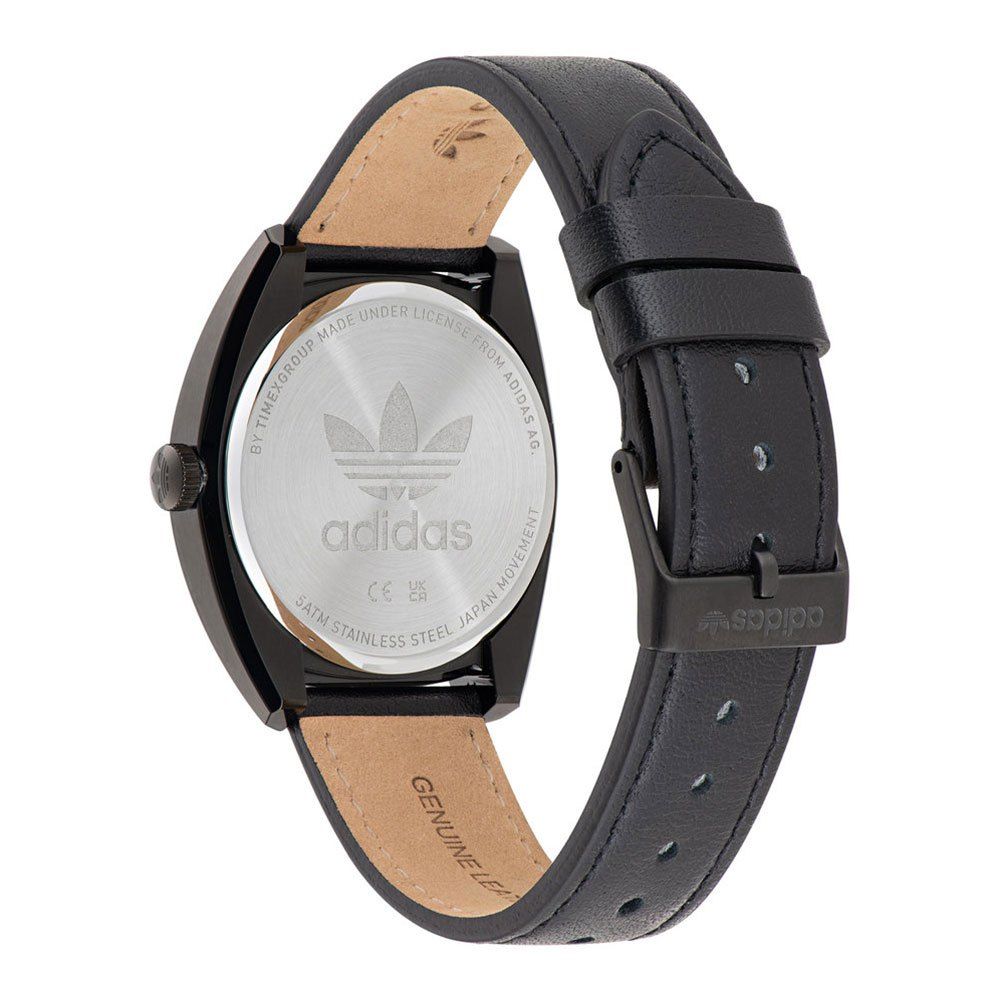 Adidas Black Leather Watch $246.00 Adidas Luzworld