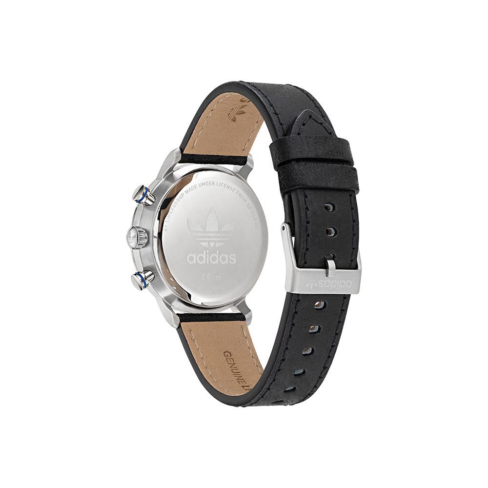 Adidas Black Leather Watch $269.00 Adidas Luzworld