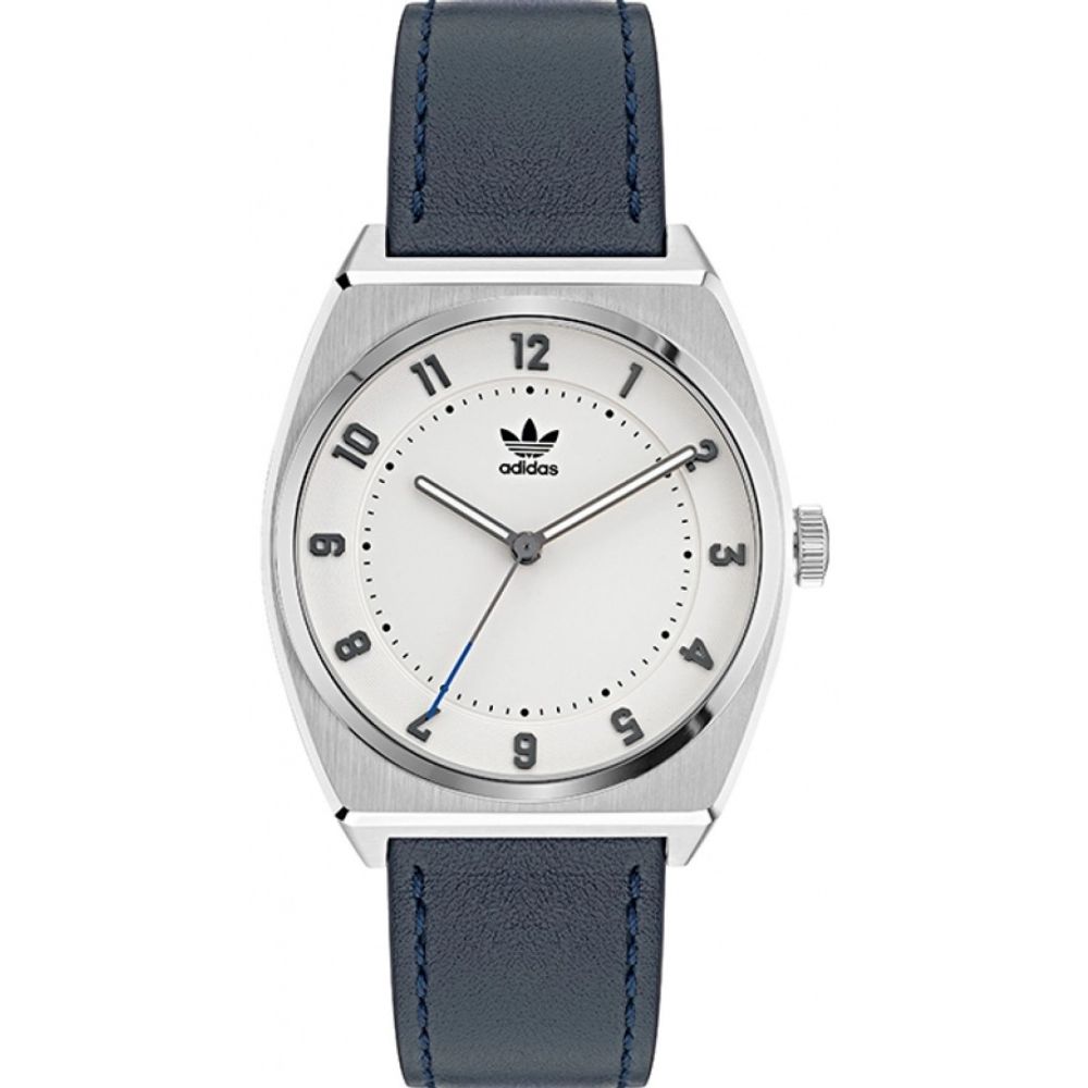 Adidas Blue Leather Watch $201.00 Adidas Luzworld