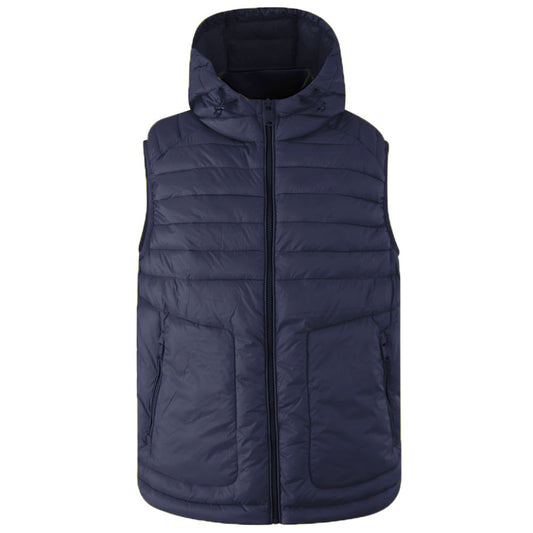 Yes Zee Blue Nylon Sleveless Jacket $190.00 Yes Zee Luzworld