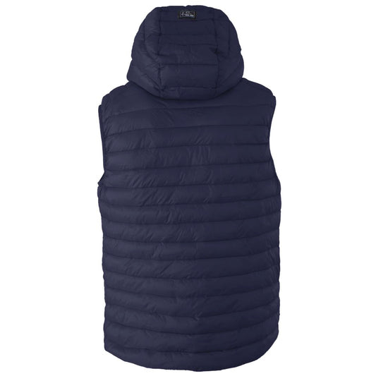 Yes Zee Blue Nylon Sleveless Jacket $190.00 Yes Zee Luzworld