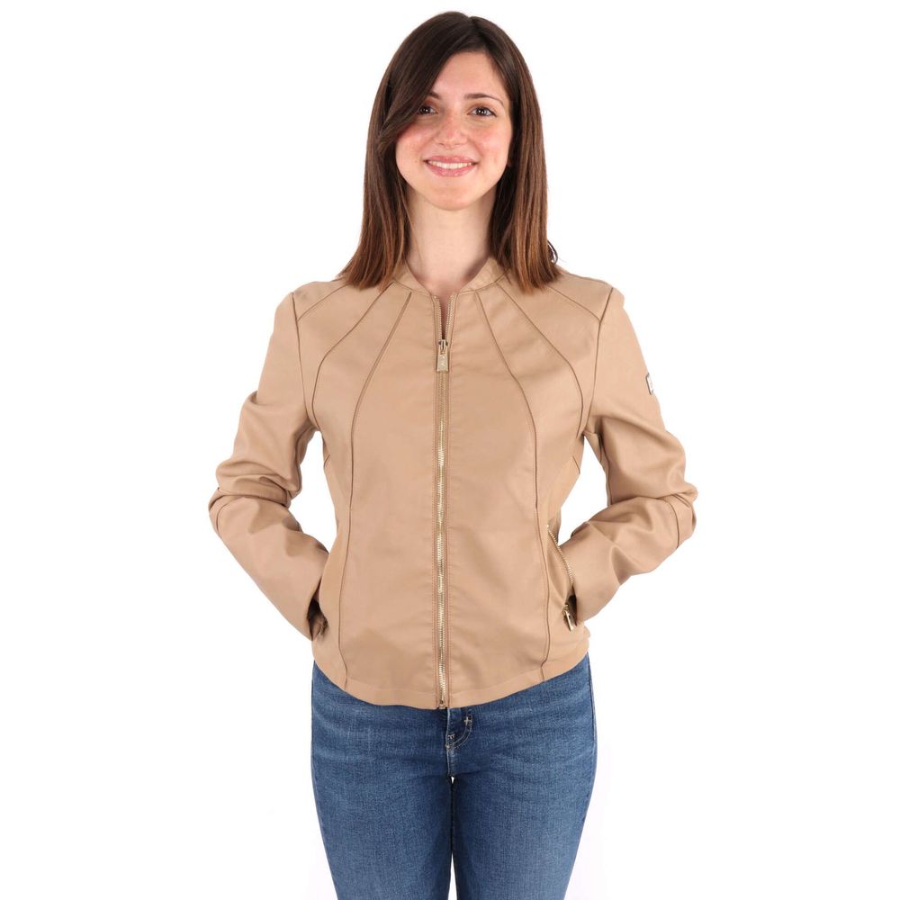 Yes Zee Beige Polyethylene Jackets & Coat $190.00 Yes Zee Luzworld