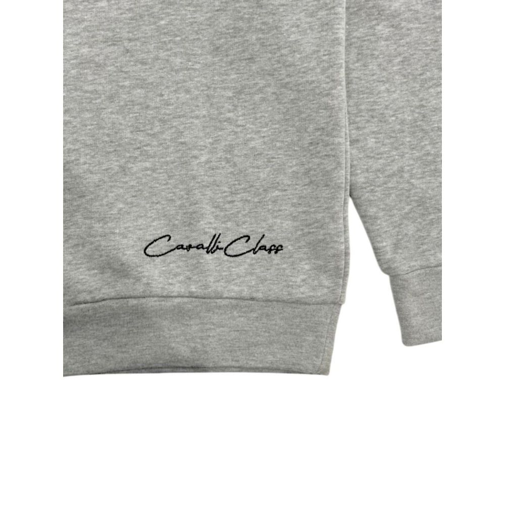 Cavalli Class Gray Cotton Women Hoodie