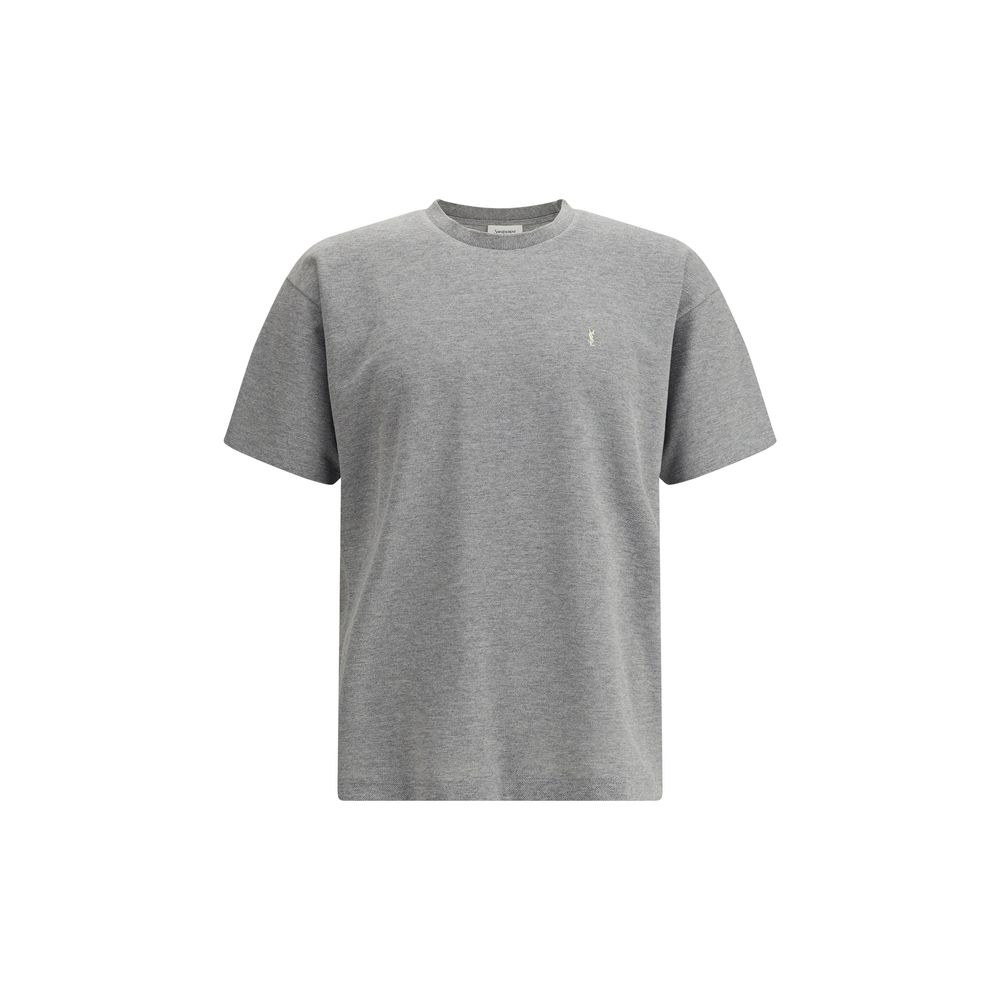 Saint Laurent Grey Cotton Oversized T-shirt $935.00 Saint Laurent Luzworld