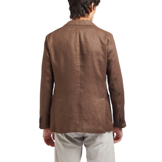 AT.P.CO Brown Linen Blazer $541.00 AT.P.CO Luzworld
