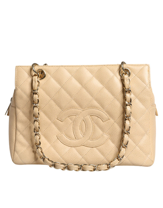 Chanel Beige Caviar De Coco Chain Leather Purse Bag $8739.00 Chanel Luzworld