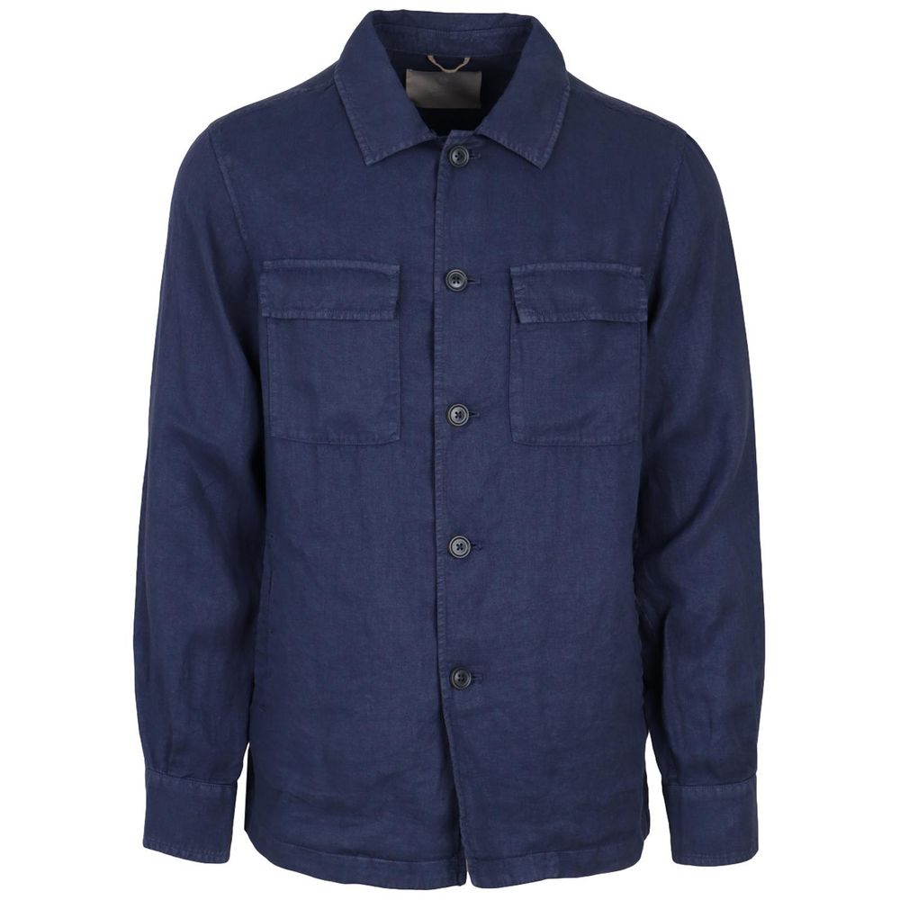 AT.P.CO Blue Linen Shirt $528.00 AT.P.CO Luzworld