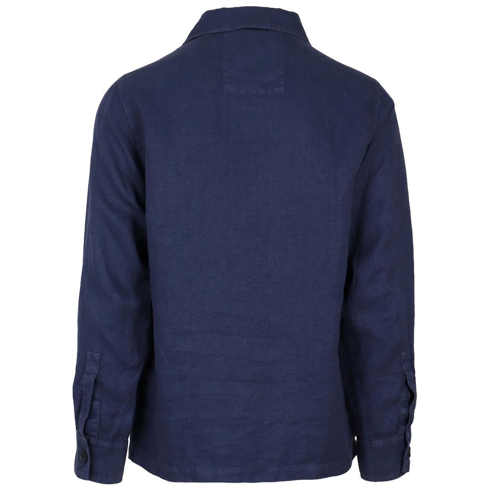 AT.P.CO Blue Linen Shirt $528.00 AT.P.CO Luzworld