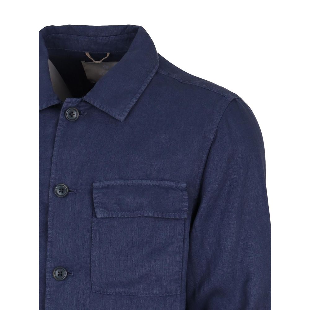 AT.P.CO Blue Linen Shirt $528.00 AT.P.CO Luzworld