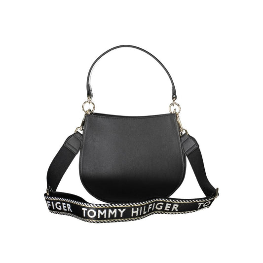 Tommy Hilfiger Black Polyester Women Handbag $287.00 Tommy Hilfiger Luzworld