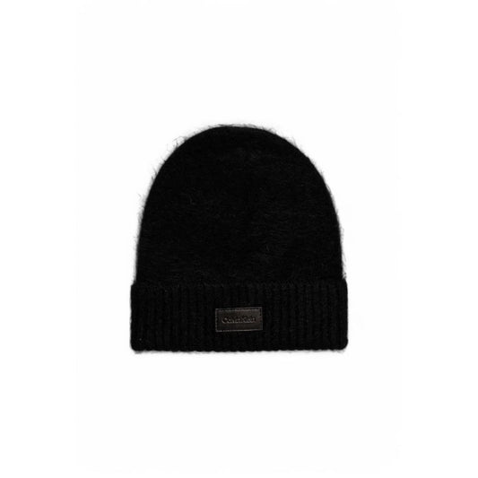 Calvin Klein Black Alpaca Leather Caps Baseball Hat $155.00 Calvin Klein Luzworld