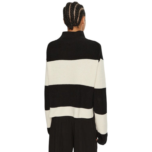 Calvin Klein Jeans Black And White Cotton Sweater $210.00 Calvin Klein Jeans Luzworld