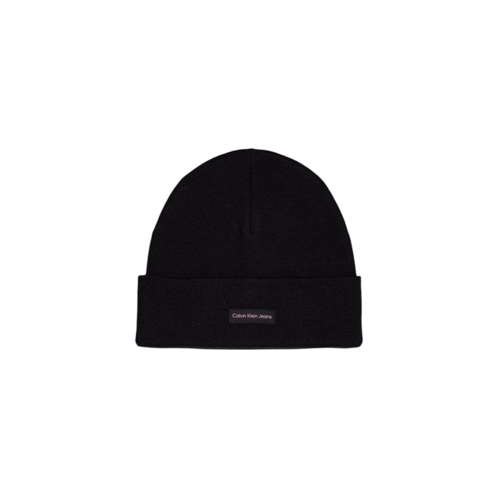 Calvin Klein Jeans Black Recycled Polyester Caps Baseball Hat