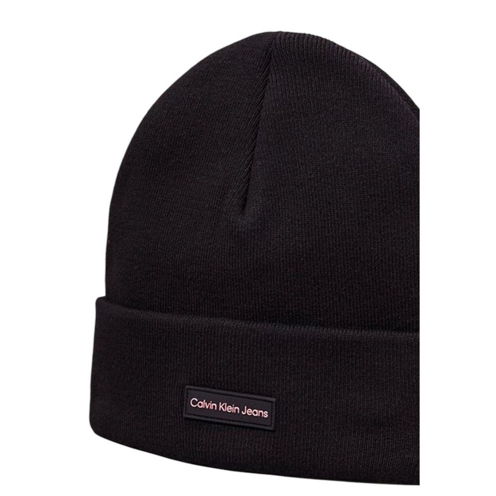 Calvin Klein Jeans Black Recycled Polyester Caps Baseball Hat