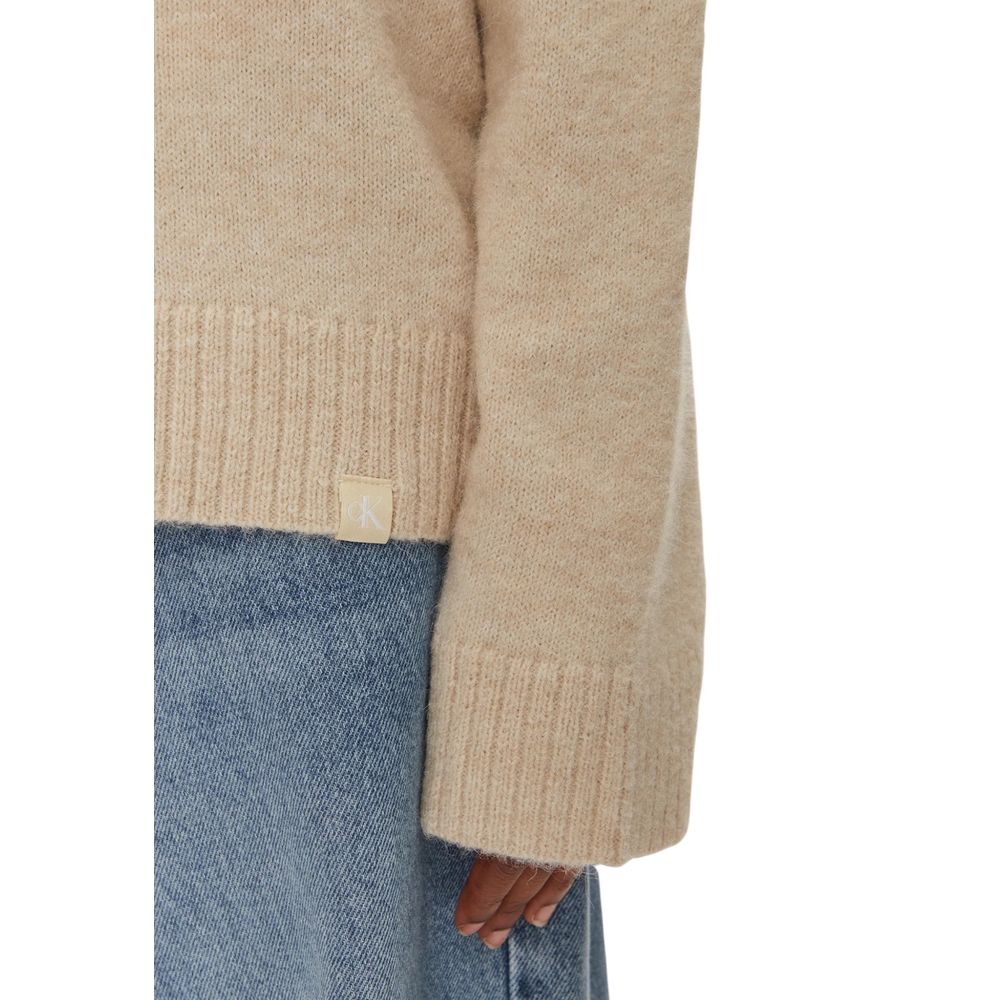 Calvin Klein Jeans Beige Polyester Sweater $222.00 Calvin Klein Jeans Luzworld