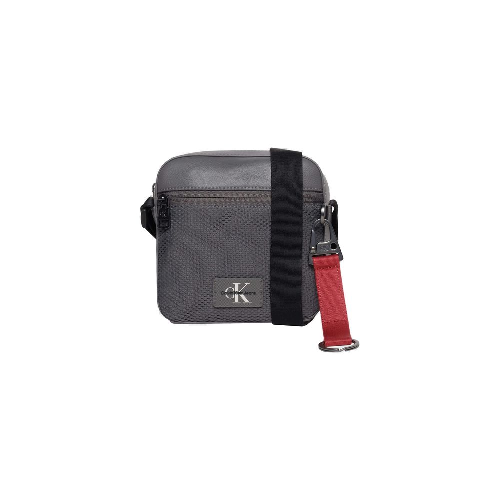 Calvin Klein Jeans Gray Recycled Polyester Messenger Bag $213.00 Calvin Klein Jeans Luzworld