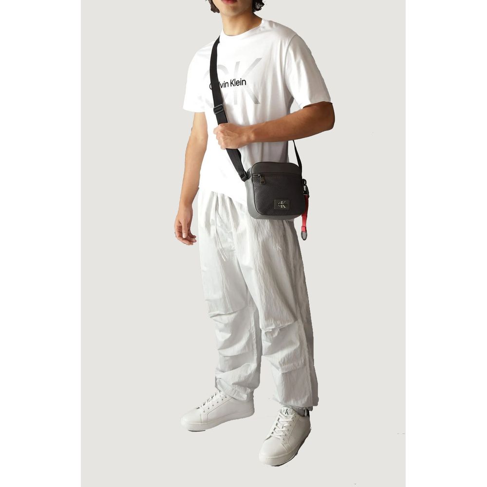 Calvin Klein Jeans Gray Recycled Polyester Messenger Bag $213.00 Calvin Klein Jeans Luzworld