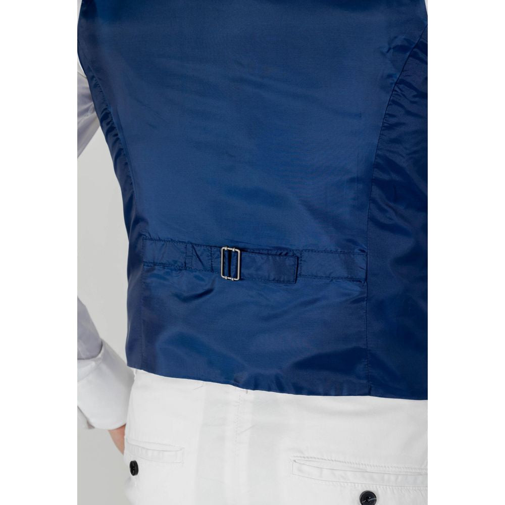 Only & Sons Blue Polyester Waistcoat $137.00 Only & Sons Luzworld
