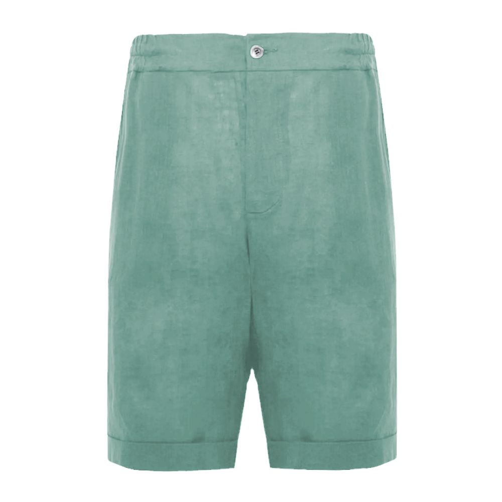 Alpha Studio Green Linen Short $256.00 Alpha Studio Luzworld