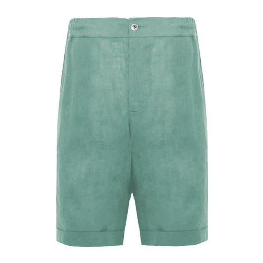 Alpha Studio Green Linen Short $256.00 Alpha Studio Luzworld