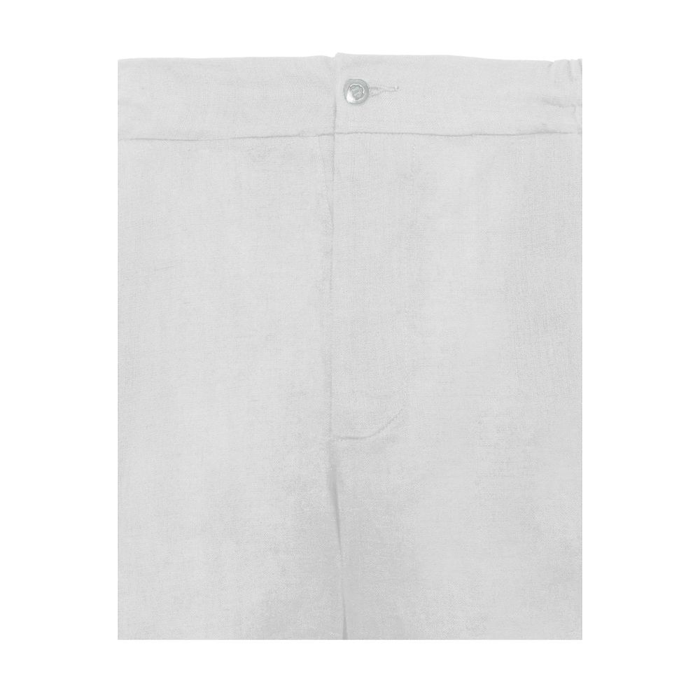 Alpha Studio White Linen Short $256.00 Alpha Studio Luzworld
