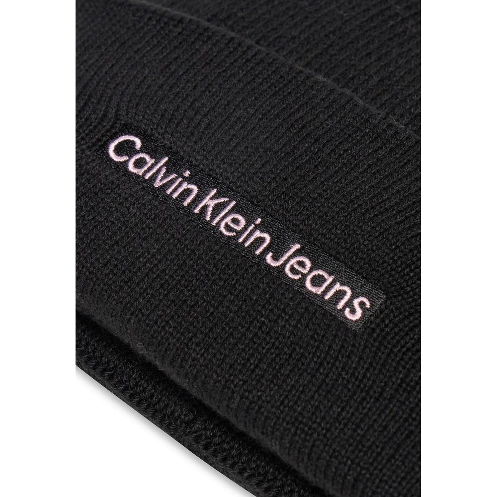 Calvin Klein Jeans Black Cotton Caps Baseball Hat $129.00 Calvin Klein Jeans Luzworld