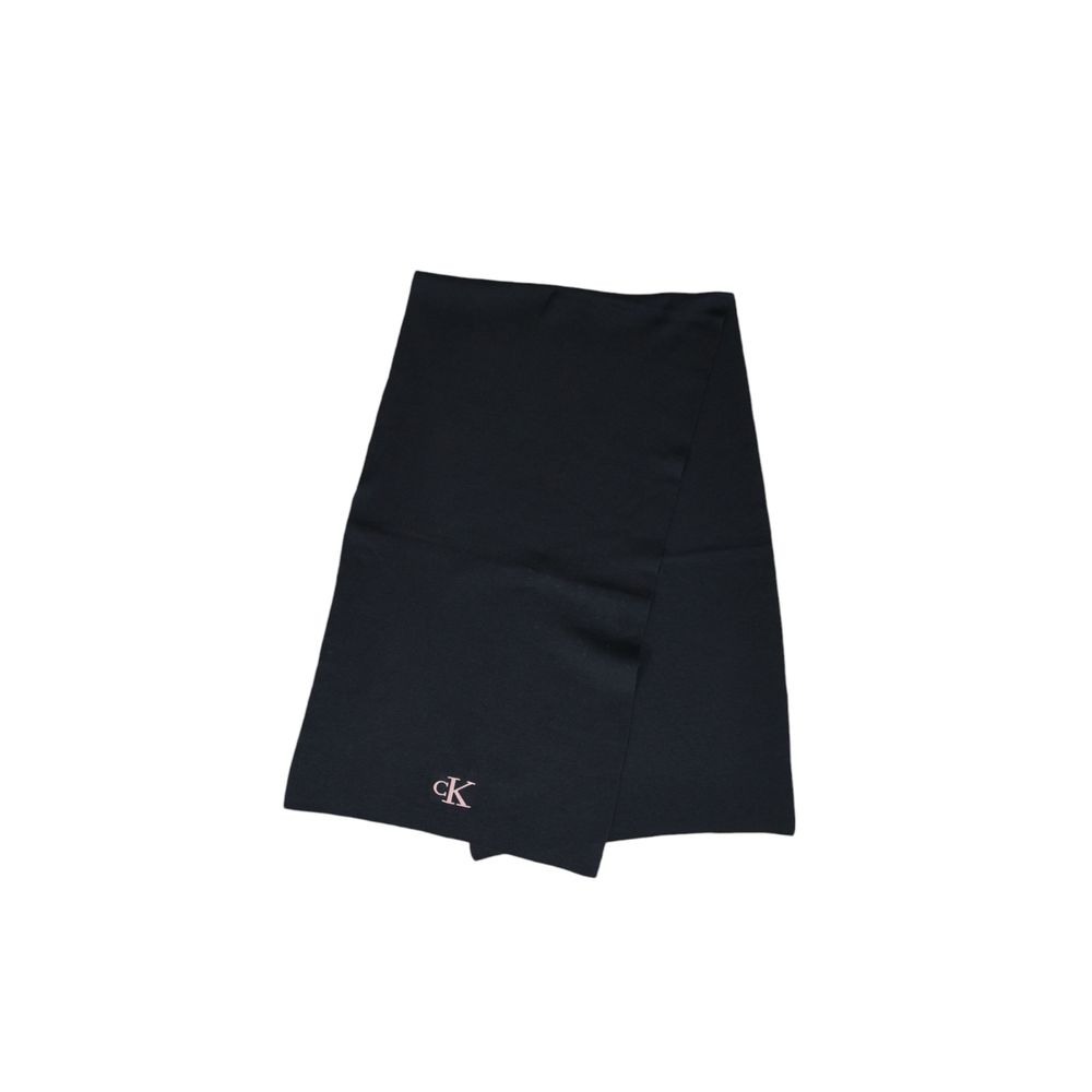 Calvin Klein Black Recycled Polyester Scarf $168.00 Calvin Klein Luzworld