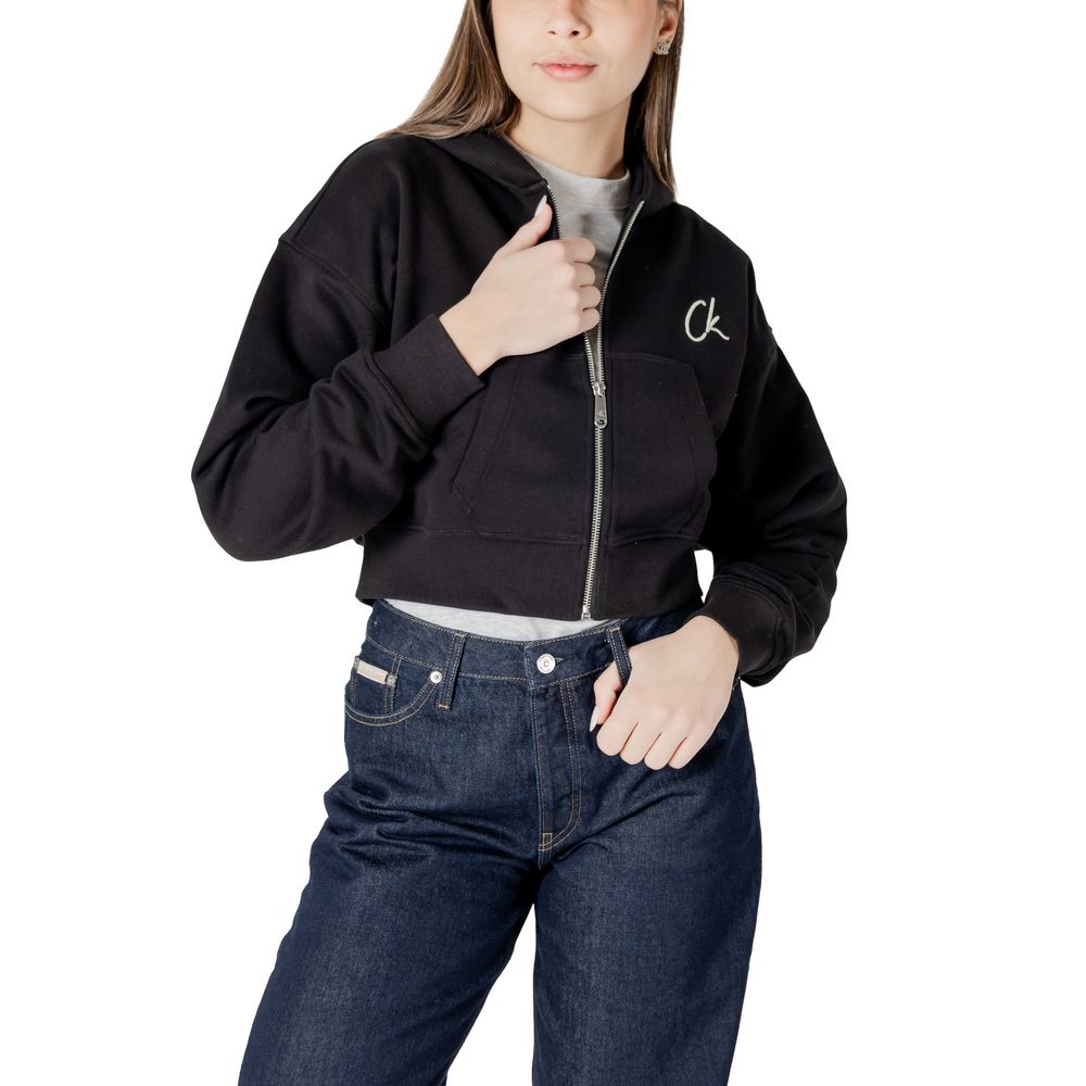 Calvin Klein Jeans Black Cotton Hoody
