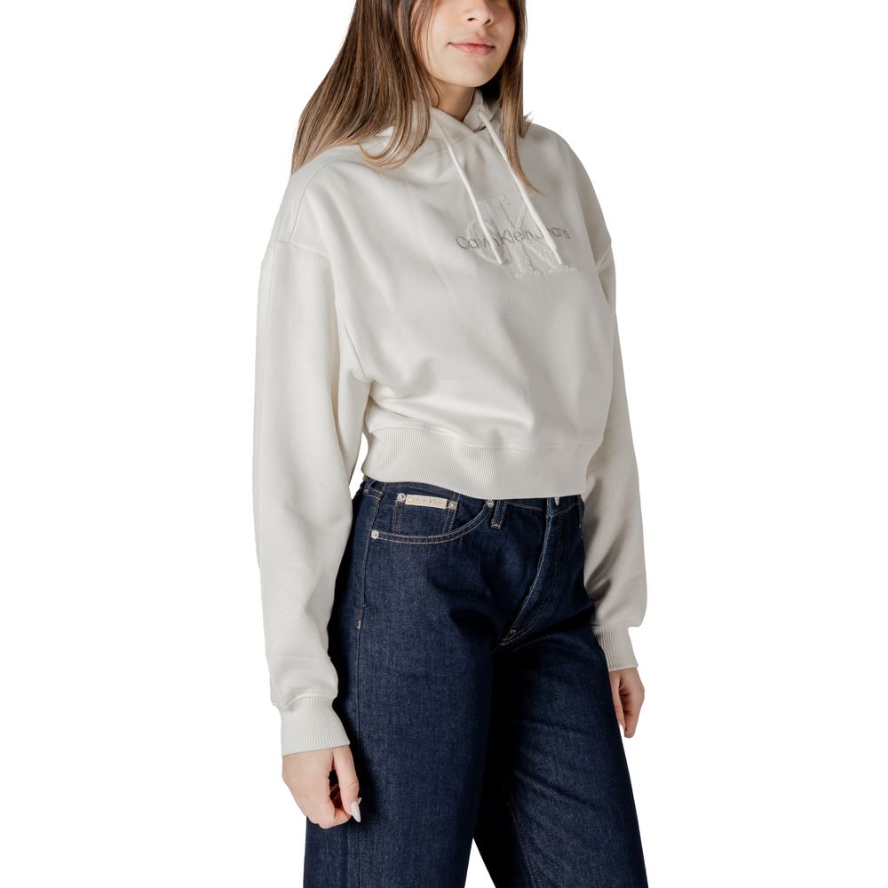 Calvin Klein Jeans Cream Cotton Hoody
