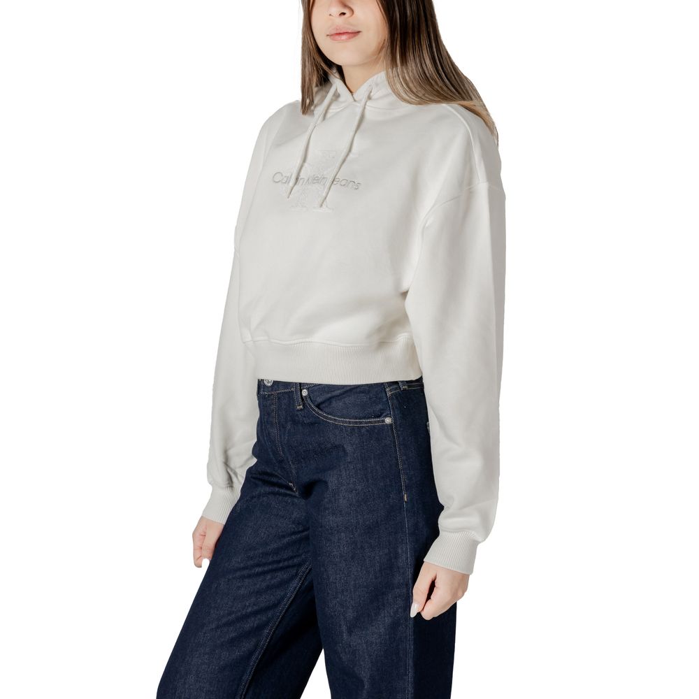 Calvin Klein Jeans Cream Cotton Hoody
