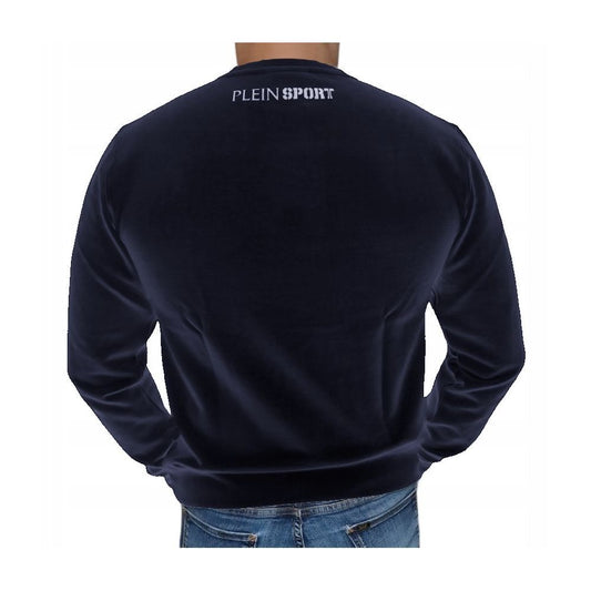 Plein Sport Blue Cotton Sweater $570.00 Plein Sport Luzworld