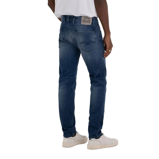 Replay Blue Cotton Jeans & Pant $320.00 Replay Luzworld