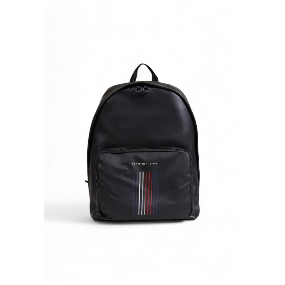 Tommy Hilfiger Black Polyester Backpack $235.00 Tommy Hilfiger Luzworld