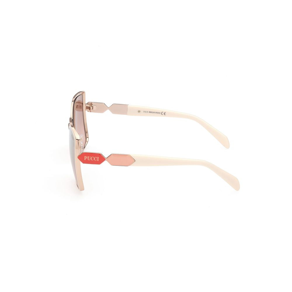 Emilio Pucci White Metal Sunglasses $441.00 Emilio Pucci Luzworld