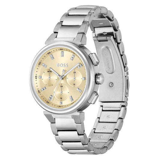Hugo Boss Silver Stainless Steel Watch $432.00 Hugo Boss Luzworld