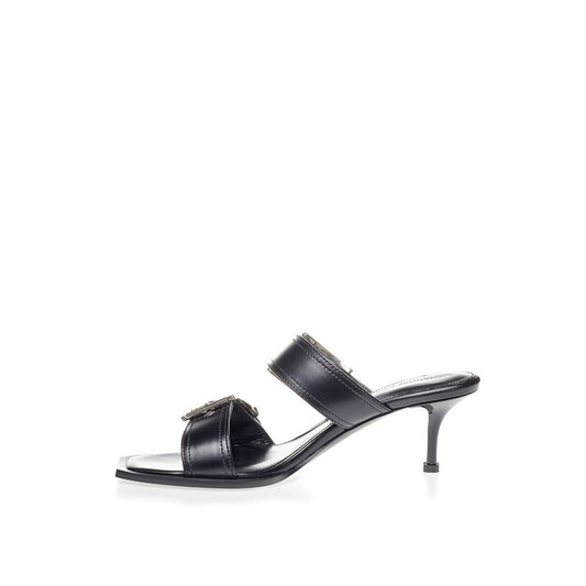Alexander McQueen Elevate Your Steps in Timeless Black Leather Sandals $1571.00 Alexander McQueen Luzworld