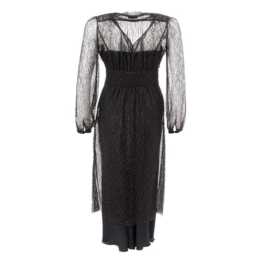 Lardini Elegant Black Nylon Dress $741.00 Lardini Luzworld