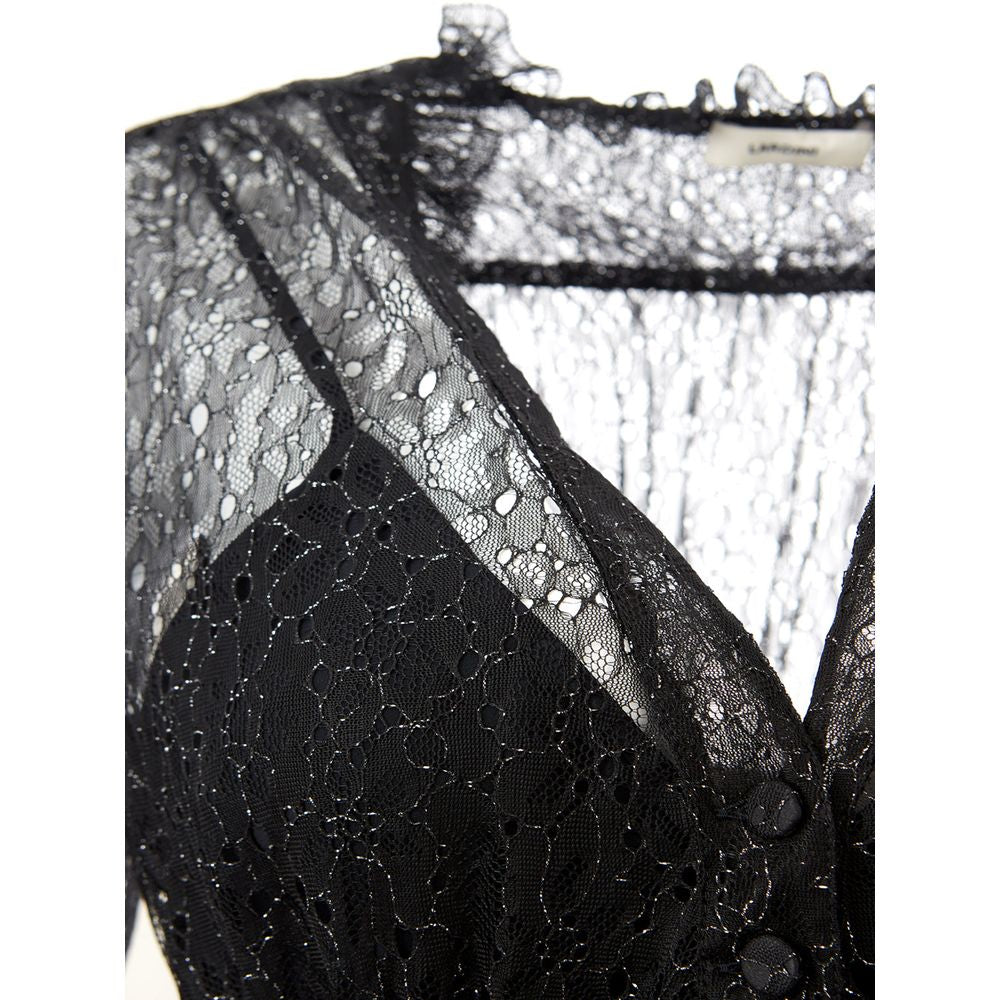Lardini Elegant Black Nylon Dress $741.00 Lardini Luzworld