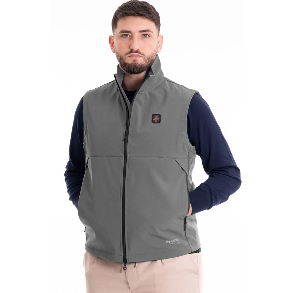 Refrigiwear Gray Polyester Men's Vest $242.00 Refrigiwear Luzworld