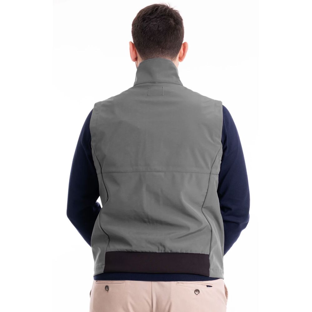 Refrigiwear Gray Polyester Men's Vest $242.00 Refrigiwear Luzworld