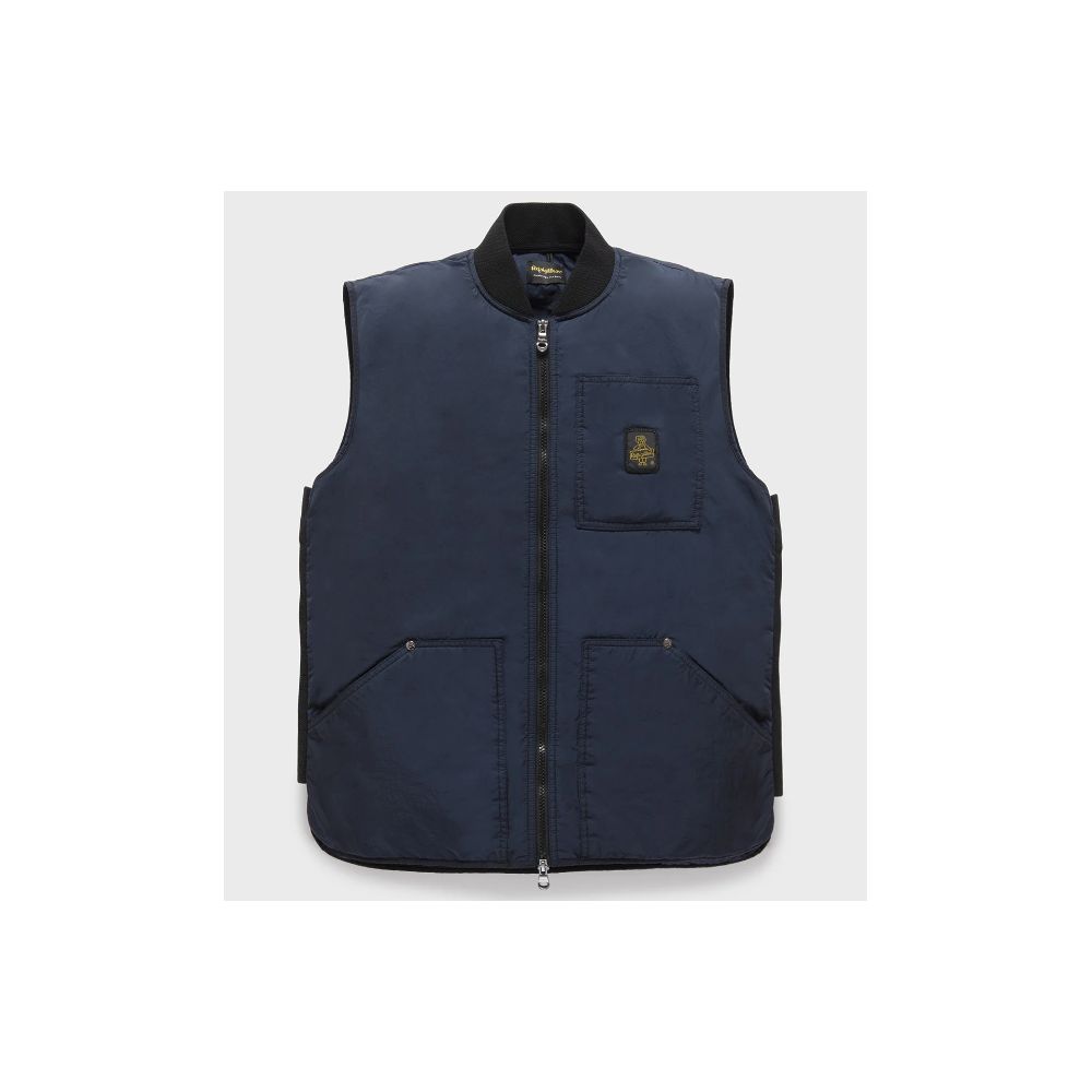 Refrigiwear Blue Polyamide Men Vest $267.00 Refrigiwear Luzworld