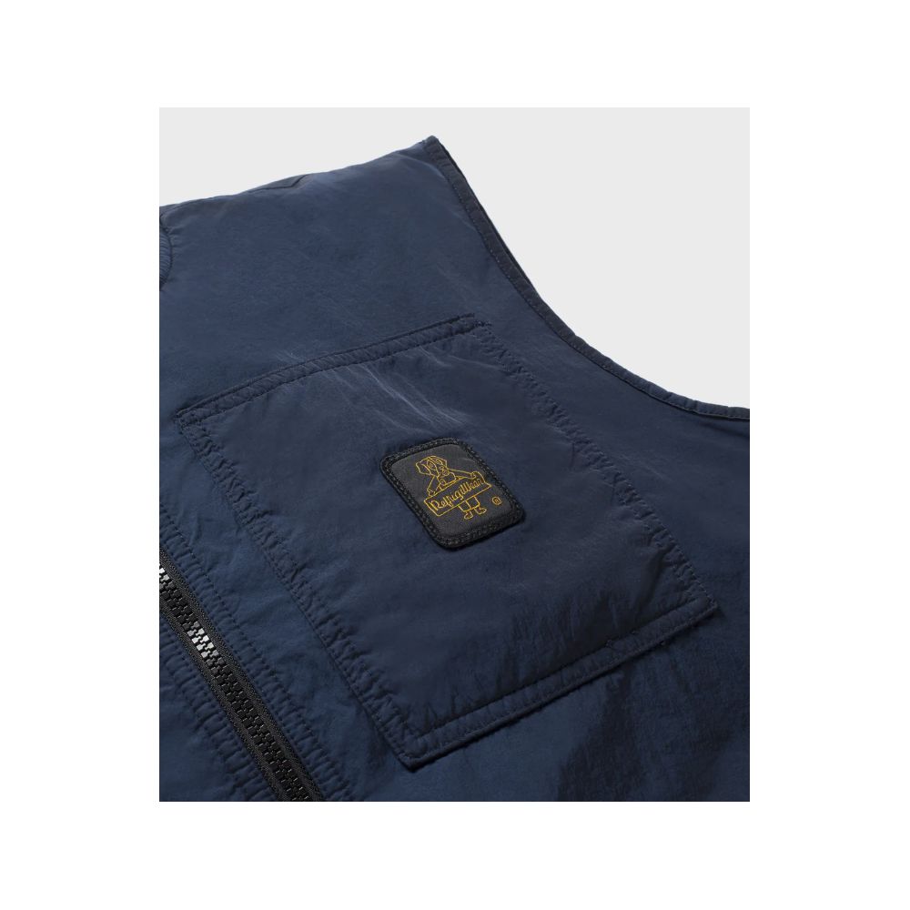Refrigiwear Blue Polyamide Men Vest $267.00 Refrigiwear Luzworld
