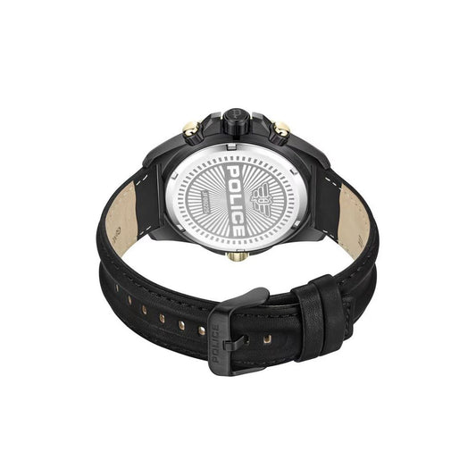Police Black Artificial Leather Watch $632.00 Police Luzworld