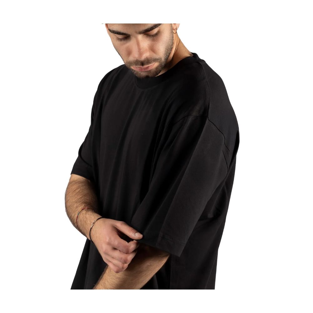 Alpha Studio Black Cotton T-Shirt $180.00 Alpha Studio Luzworld