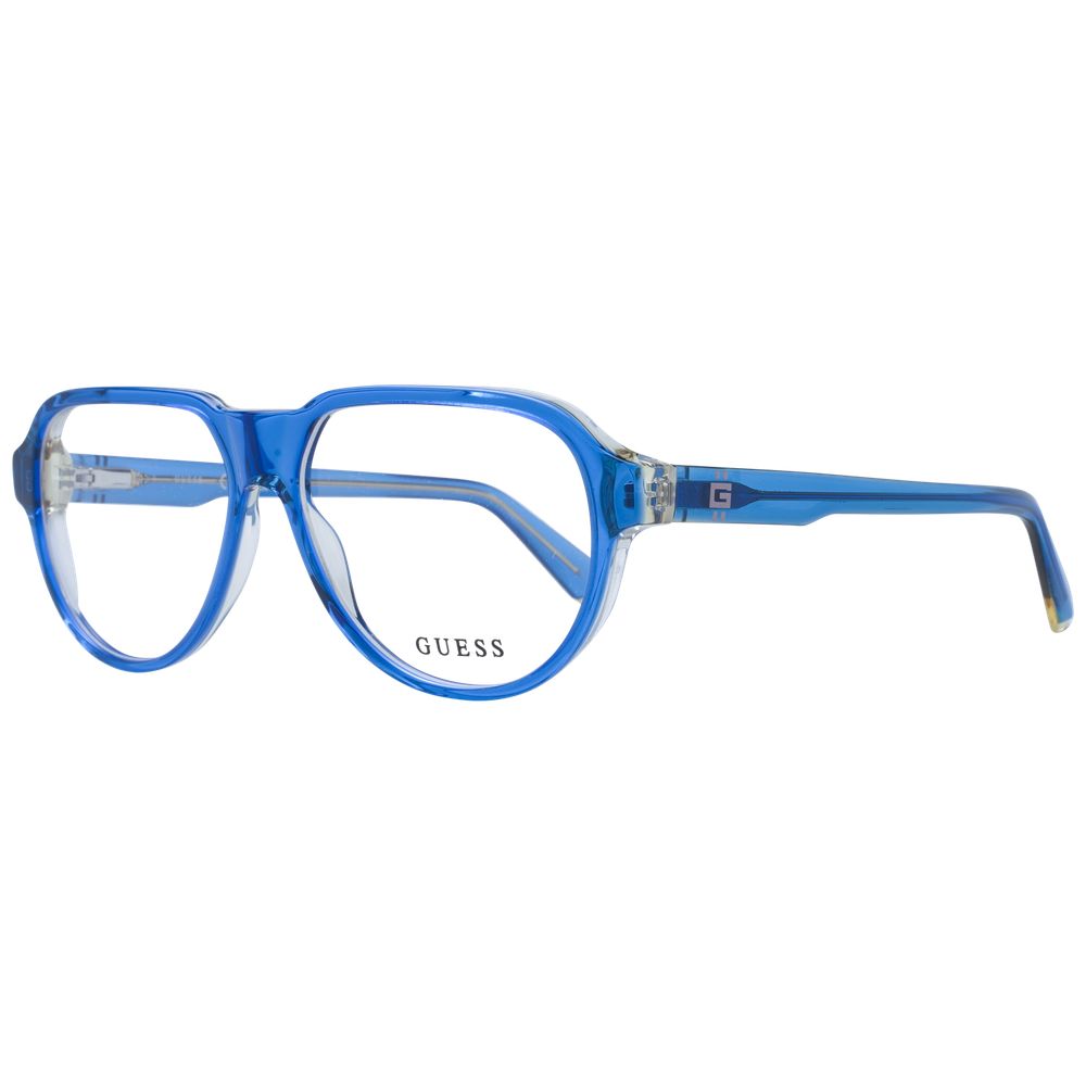 Guess Blue Men Glasses Frame $226.00 Guess Luzworld