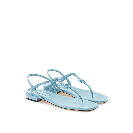 Miu Miu Blue Patent Leather Flip-Flop Sandal $1278.00 Miu Miu Luzworld