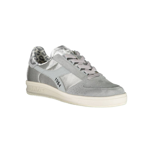 Diadora Gray Leather Women Sneaker $572.00 Diadora Luzworld