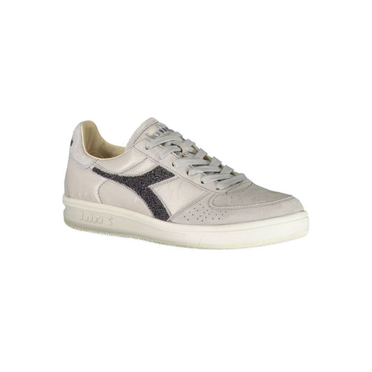 Diadora Gray Leather Women Sneaker $561.00 Diadora Luzworld