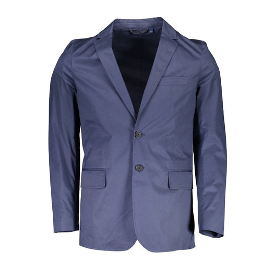 Gant Blue Cotton Men Jacket $670.00 Gant Luzworld