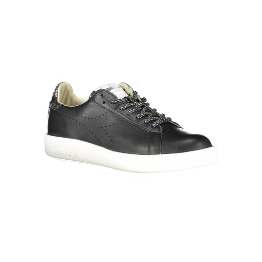 Diadora Black Leather Women Sneaker $498.00 Diadora Luzworld